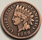 1898 Indian Head Cent JC1416 Strong Reverse Circulated