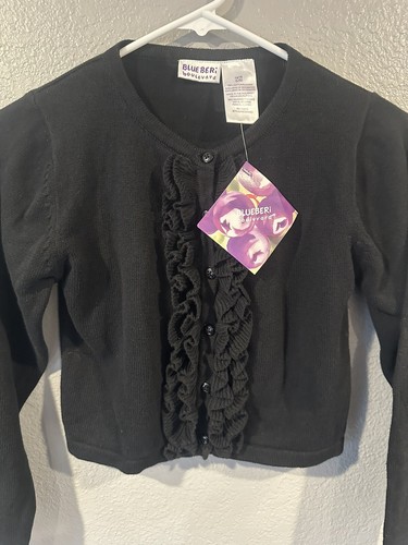 Blueberi Boulevard Girls Black Cardigan For Dress Size 14 NWT - Picture 2 of 9
