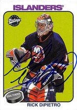 Rick DiPietro autographed Hockey Card (Islanders) 2001 Upper Deck Vintage #159