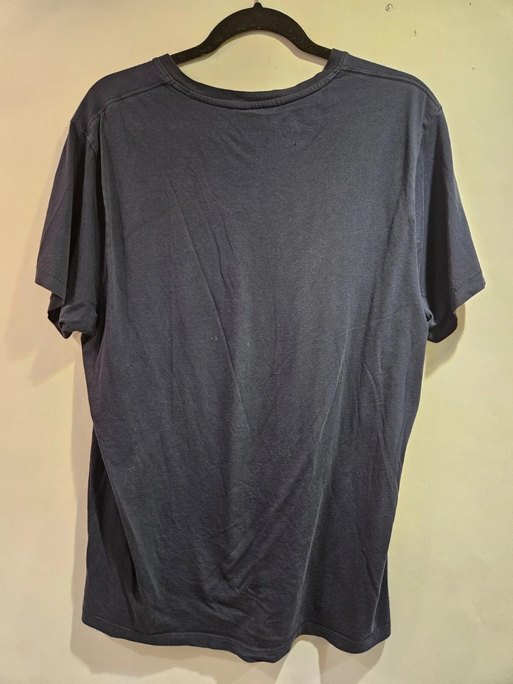 Camiseta Thomas Parker Pima Algodón Cuello en V Mangas Cortas Para Hombre XL Azul Marino Informal Foto 3 de 4