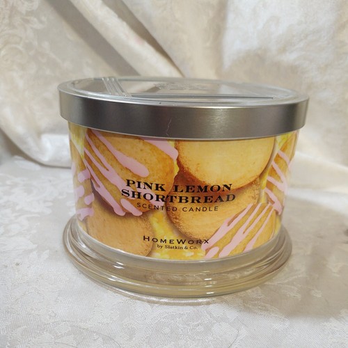 HomeWorx By Harry Slatkin Pink Lemon Shortbread Large - 4-wick Candle - NEW