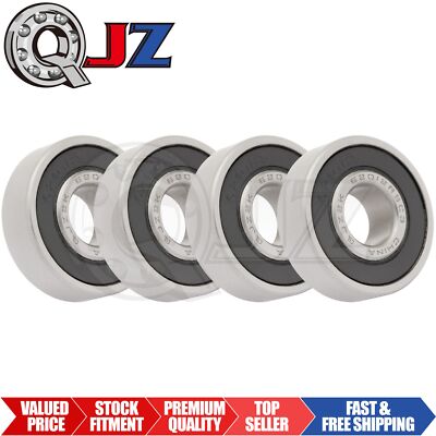 [Qty.4] 6201-2RS Deep Groove Radial Ball Bearing [12mm ID x 32mm OD x 10mm W]