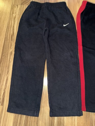 Nike Boys Sweatpants Sz 7 Y2K Wide Leg Cotton Black Red EUC Lot Of 2 - Picture 2 of 8