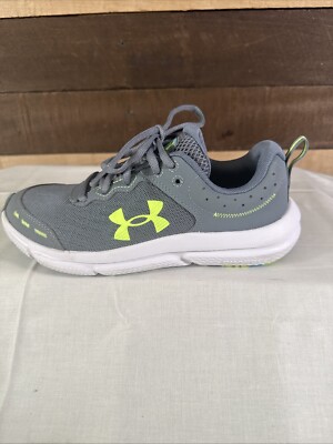 Under Armour Boys Assert 10 3026182-102 Gray Running Shoes Sneakers Size 5Y