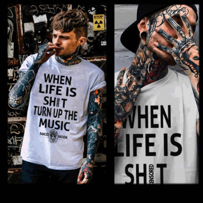 Gangster T-shirt, Mobster Hustle Dope Urban Hip Hop Thug music life Quote tee