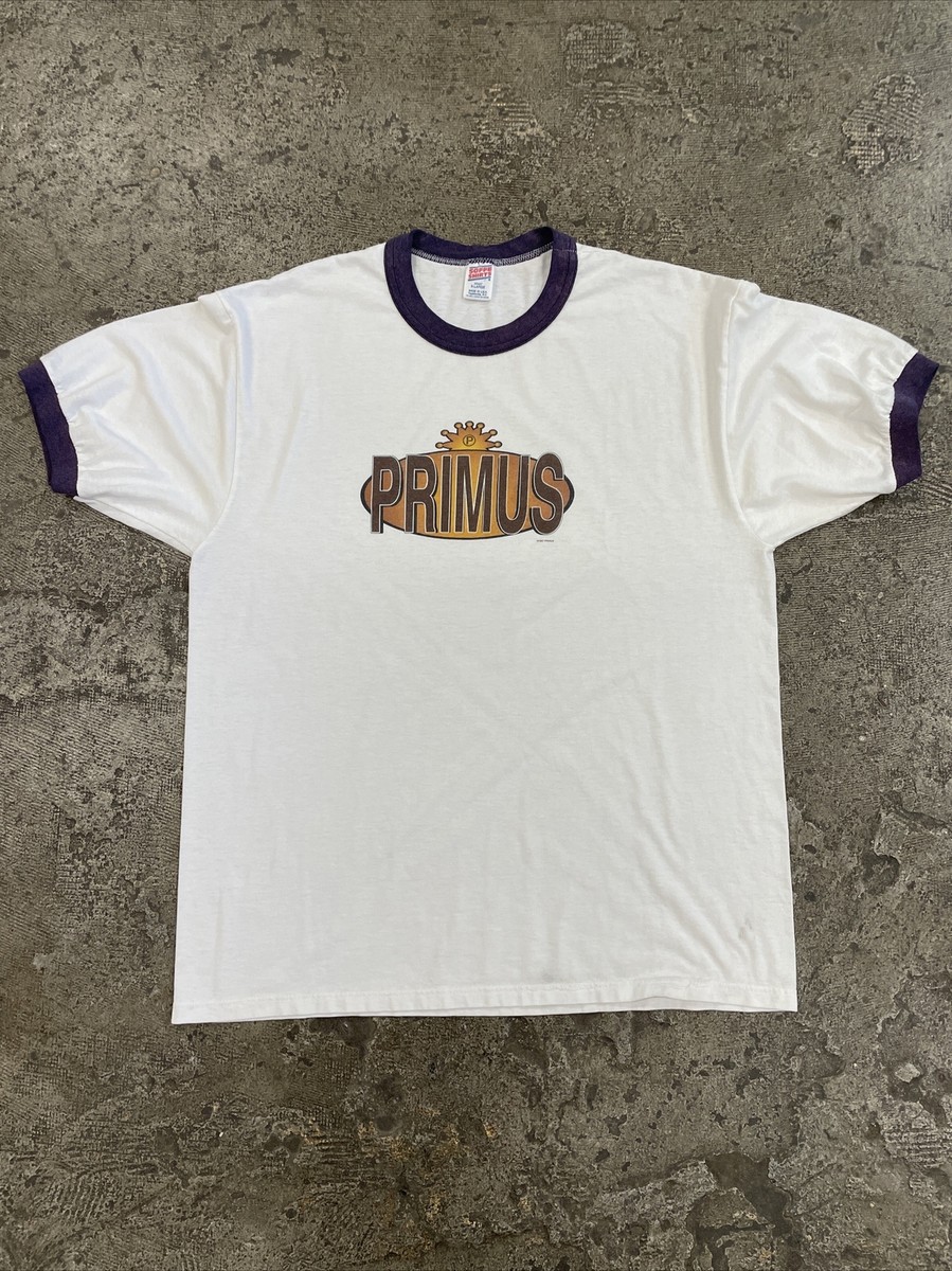 Vintage 90s Primus Tales From The Punchbowl Ringer Tee XL White 