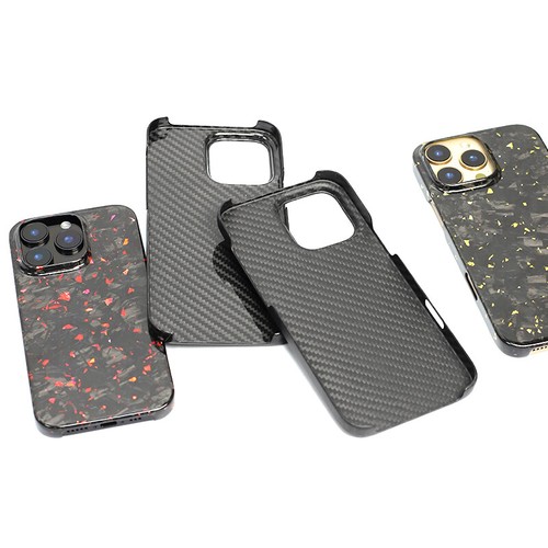 Coque véritable en fibre de carbone motif forgé coque robuste pour iPhone 16 Pro Max/16 Pro - Photo 22 sur 37