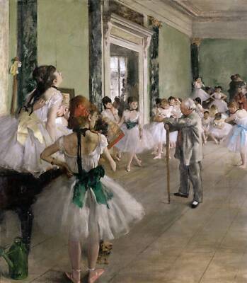 Handmade Oil Painting repro Edgar Degas The Dance Class 