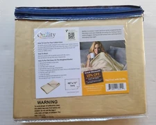 Quility Weighted Blanket - Ivory - 48" X 72" - 7-Layer Premium Grade Blanket