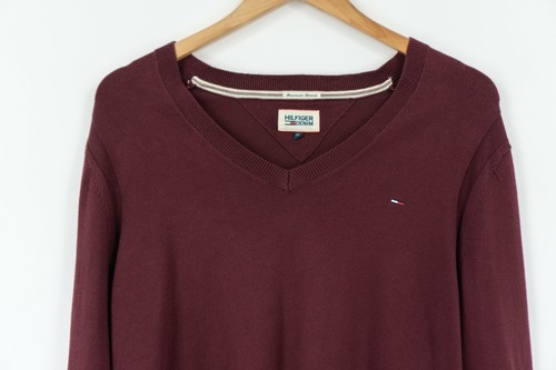 Tommy Hilfiger V-Neck Jumper Red 