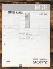 Sony RM-718 Remote Control Service Manual Original 