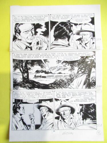 TEX # 299 PAG. 81 FUGA DA ANDERVILLE TAVOLA ORIGINALE TICCI ORIGINAL ART FIRMATA - Bild 10 von 12