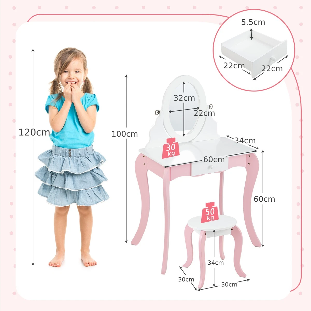 Little girl vanity top set sam's club
