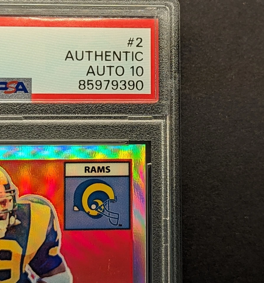 ERIC DICKERSON Auto 2010 eTopps 1956 Tribute Refractor PSA Authenticated SP /799 - Image 3 of 4