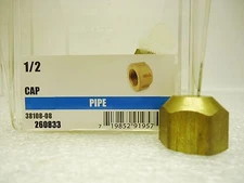 (NEW) Ace 42056  1/2" Brass Pipe Cap  Lot of 6 pcs