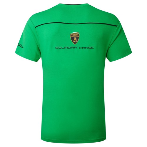 Lamborghini Squadra Corse Men's Travel T-Shirt Green - Picture 2 of 4