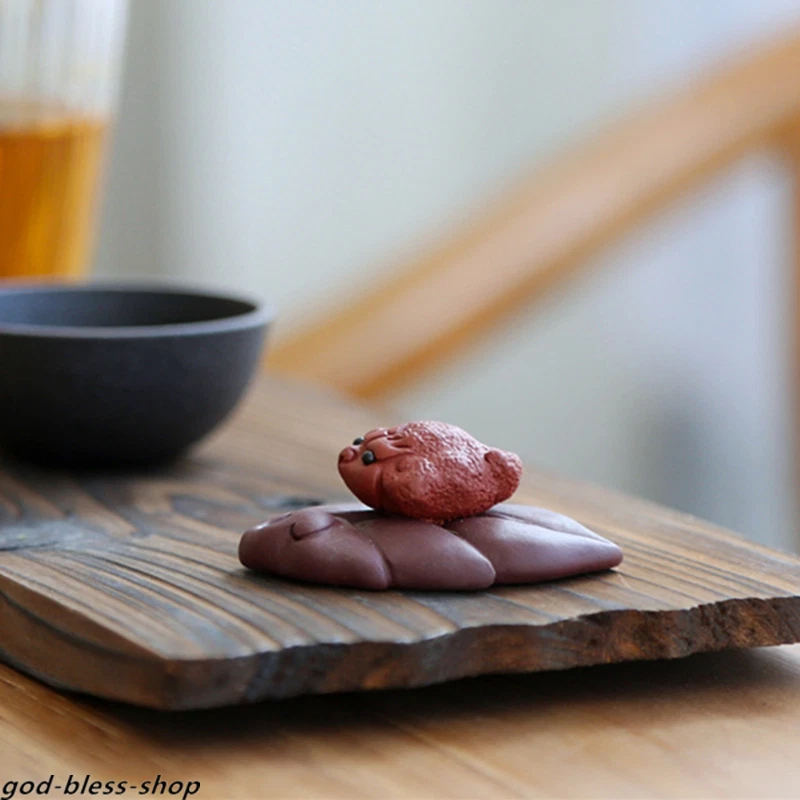 Venta caliente Dinero de la suerte Yixing Zisha Té Mascota Sapo Escultura Mesa Decoración Regalo Foto 2 de 4