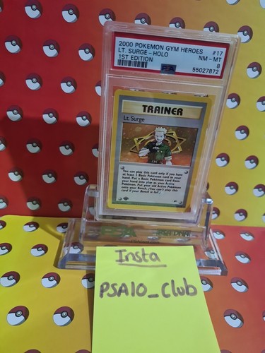 Lt. Surge (1st Edition) graded PSA 8 for sale on eBay
