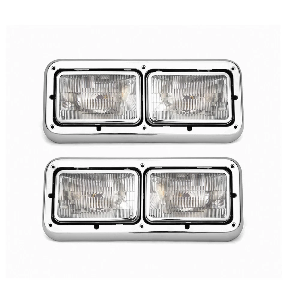 Pair Headlamp Headlights Assembly for Kenworth T600 T800 Peterbilt 379 362 359 Foto 4 de 4