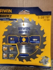 Irwin Marathon 14015 5 3/8" 18T Cordless Circular Saw Blade FAST CUTS NEW