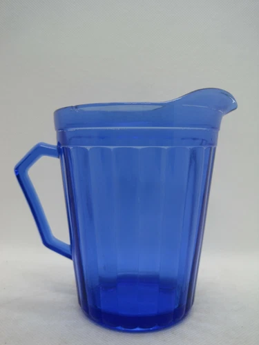 Hazel Atlas Depression Glass Aurora Cobalt Blue 4 1/2” Milk Pitcher Creamer