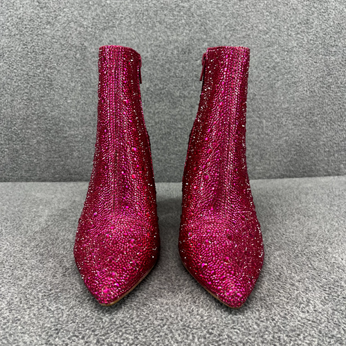 Betsey Johnson Stiefel Damen 5 M Sb-Cady Stiefeletten Fuchsia Rosa Strass - Bild 3 von 12