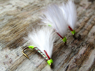 IFS Pearl Flash Cormorant White Irish lough Fly x 3 size 12