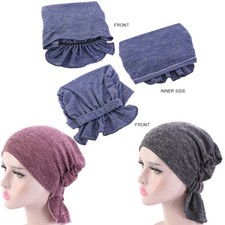 Cotton/spandex Turban Soft Hats 6 Colors Optional Stretch Elastic Hijab Cool Hot