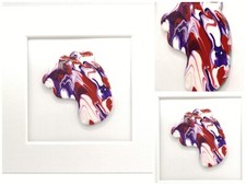 Baby foot acylic mounted 3d unique unusual new baby shower gift boy or girl