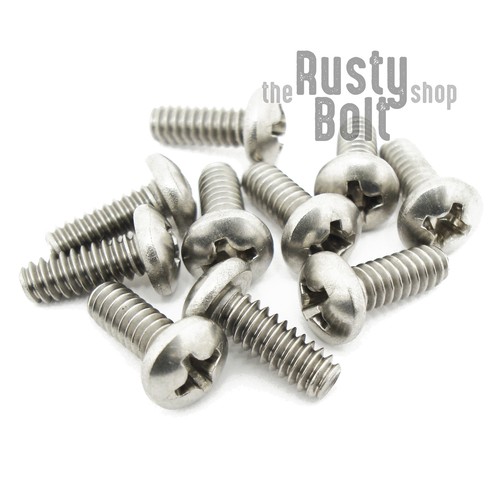Viti Per Lamiera Testa Tonda Phillips #6 X 5/8" (500 Pz) Acciaio Inox 18-8