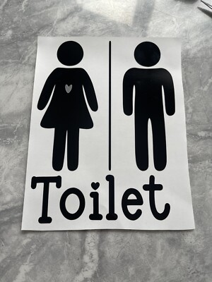 WC Aufkleber Türschild Stick Mann Frauen Wandbild Transfer Aufkleber