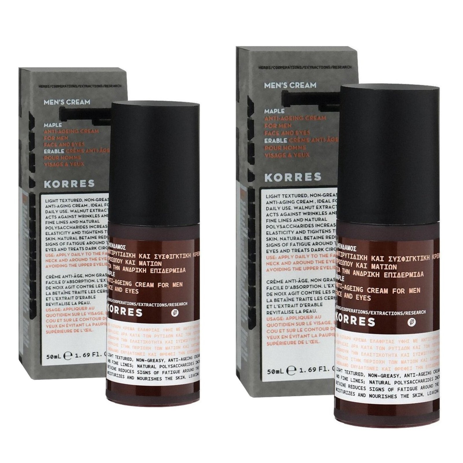 Pack de 2 Crema Hidratante Anti Envejecimiento de Arce Korres Face Eyes para ...