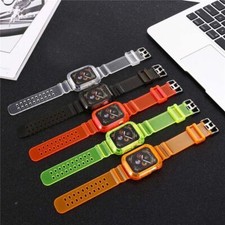 38/42/40/44mm Silicone Sport Band iWatch Strap for Apple Watch Series 6 5 4 3 SE