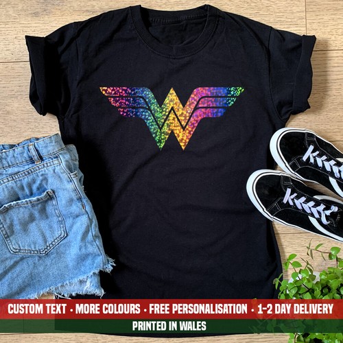 Ladies Wonder Woman Pride T Shirt Funny 
