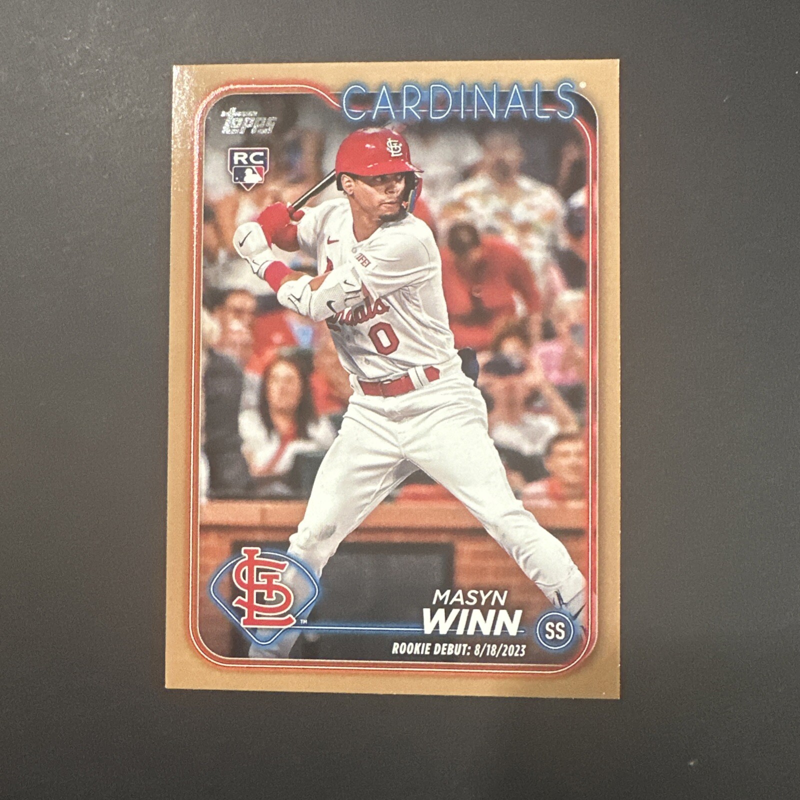 2024 Topps Update Masyn Winn RC Gold Parallel 0872/2024 Rookie Debut 