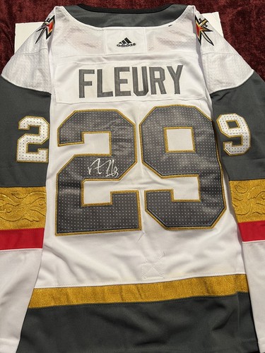 Camiseta deportiva firmada autografiada de Marc Andre Fleury de los Golden Knights de Marc Andre Fleury BH18248 BAJO CERTIFICADO DE AUTENTICIDAD - Imagen 2 de 5