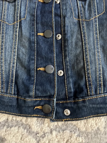 Place Kids Denim Blue jean Jacket Size 5-6 Girls - Picture 6 of 9