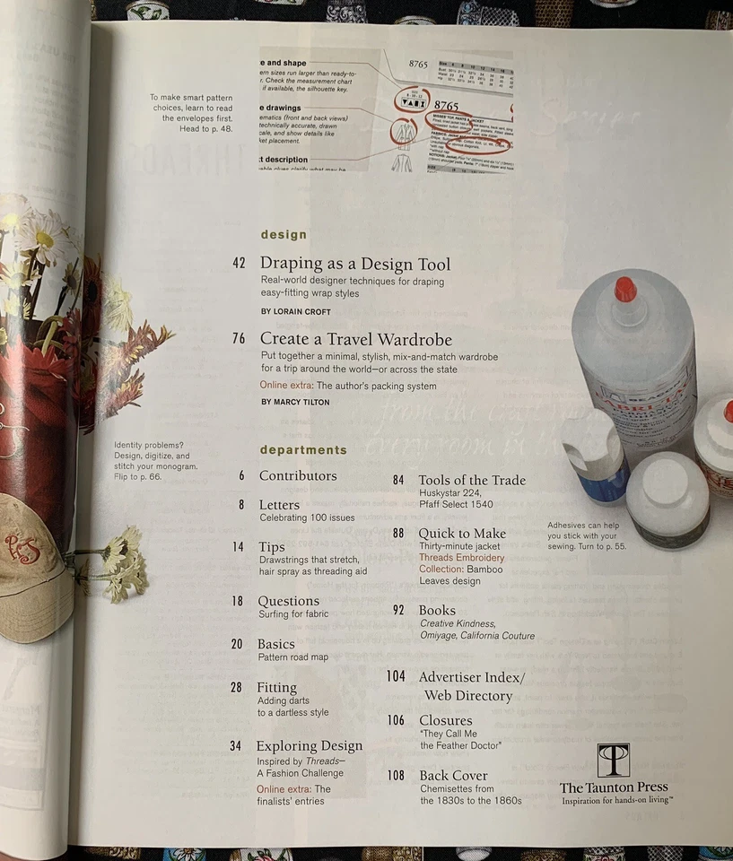 Taunton's Threads Magazine “Celebrating Sewing 100th Issue” May 2002. - Image 3 of 4