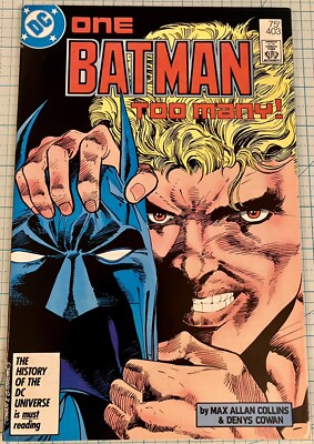 Batman #403 High Grade NM No Cover Date Variant Denys Cowan Cover 1987 DC Comics