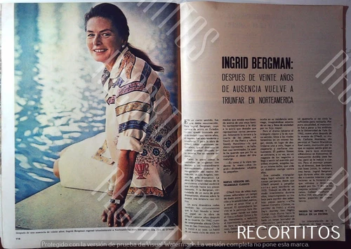 CLIPPINGS INGRID BERGMAN PIA LARS SCHMIDT