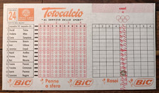 SCHEDINA TOTOCALCIO  CONCORSO N. 24  DEL 1987