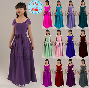 A-Line//Princess Flower Girl Party Evening Wedding Bridesmaid dress age2-14 FG02