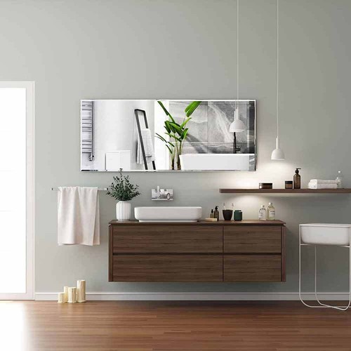 60*200cm Long Mirror Wall Sticker Roll Self Adhesive Bathroom DIY Decor Stick On - Picture 7 of 8