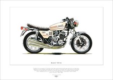 BENELLI 750 Sei Superbike Fine Art Print - 6 Cylinder Italian manufactured bike