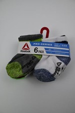 Infants' Reebok Pro-Series Nonslip Sole Cushion Socks 6-Pack Multicolor 6-12M