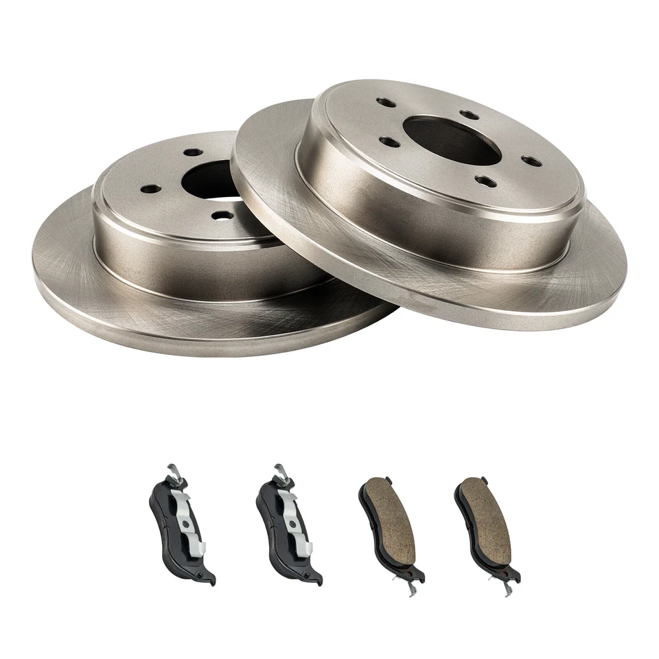 285mm Rear Brake Rotors & Ceramic Pads For Mercury Grand Marquis 1996-2001 02 - Image 2 of 4