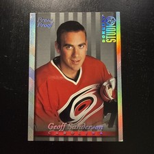 1997-98 Donruss Studio - NM Geoff Sanderson #84 Silver Press Proof /1000 - CAR