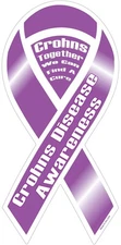 Crohn's Disease Awareness Ribbon Vinyl Decal Sticker Support Choose Size car