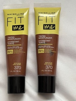 Maybelline Fit Me Tinted Moisturizer, Natural Coverage, Face Makeup,370 - 2 Pack