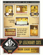 2002 UPPER DECK SP LEGENDAY GAME JERSEY PROMO SELL  AD SHEET Mickey Mantle